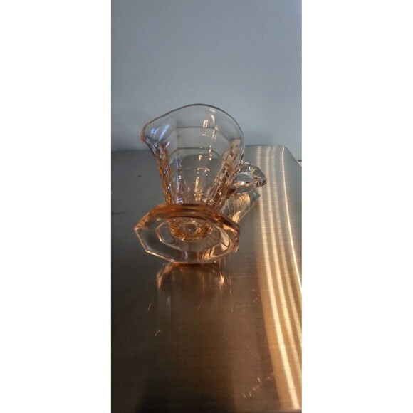 INDIANA GLASS Tea Room Pink Creamer and Open Sugar Depression Glass art deco - Picture 6 of 6